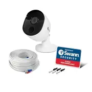 Swann Indoor/Outdoor Home Security Camera, 1080p PIR Bullet Cam, Infrared Nig...