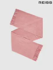 Reiss Blush Picton Wool-Cashmere Scarf (U76809) | $180