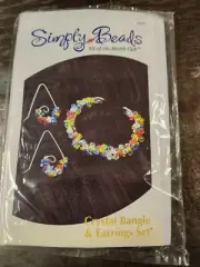 Annie’s SIMPLY BEADS Kit-of-the-Month Club ~ Crystal Bangle & Earrings Set BD031