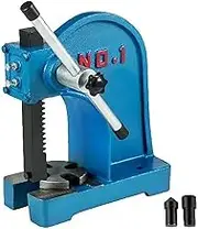 Arbor Press 1 Ton,Ratchet Leverage Arbor Press with Handwheel,Manual Desktop Punch Press Machine Metal Arbor Press Tool for Stamping,Bending,Stretching,Forming