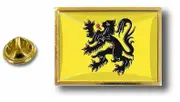 akachafactory Pine Pines Badge Pin-apos;s Metal With Butterfly Pinch Flag Flemish Flanders