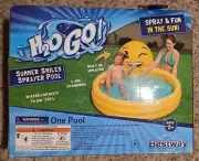 H2O GO! Summer Smiles Sprayer Pool - Built-In Sprayer, Play Kiddie Pool Age 2+
