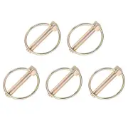 Linch Pin with Ring 8mm x 50mm 5Pcs for Farm Tractors Trailers Trucks Mowers