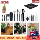 16PCS Mini Garden Tool Kit Potted Succulent Plant Gardening Bonsai Hand Tools AU