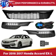 OEM Spec White LED Fog Light Kit w/ Bezel, Wiring For 2016-17 Honda Accord Sedan (for: Honda)