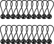 20 Pcs Bungee Balls,4 Inch Bungee Cords with Balls Suitable for Shelter, Camping, Cargo, Tent Poles(Black)