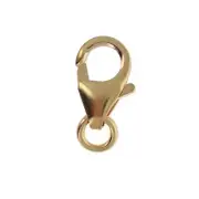14kt Gold Filled 6mm x 10mm Trigger Clasp, Pear Shaped, Attached Open Jump Ring