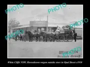OLD LARGE HISTORIC PHOTO OF WHITE CLIFFS NSW BARRATTS GENERAL STORE c1910