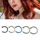 3/5/10PCS 8mm Fake Hoop Clip on Non Piercing Nostril Hoop Body Jewelry Nose Ring
