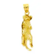 14K Gold 3D Badger Charm