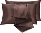 Satin Silk Pillowcases for Hair and Skin, Pillow Cases Standard Size Set of 2 Pa