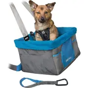 Kurgo Heather Car Dog Booster Seat in Charcoal/Blue