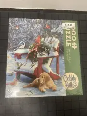Cobble Hill 1000 Piece Puzzle “Warm Winter Day” Sealed Labrador With Birds
