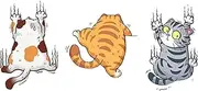 Cat Cartoon Car Decals,Bumper Sticker Funny Climbing Cats Decal | Bumper Sticker Car Decoration, Animal Styling Stickers Cat Decal, Car Body Decals Removable Manolyee