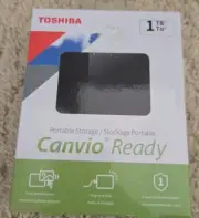 Toshiba Canvio Portable External Hard Disk Drive​ Storage - 1TB