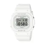 【CASIO BABY-G】經典輕盈方形電子休閒腕錶-奶白色/BGD-565U-7