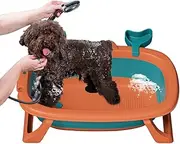 Dog Bath Tub,Cute Practical Anti-Slip Pet Tub Dog Shower Tub | Space-Saving Foldable Design Dog Bath Tubs for Grooming, Cats and Other Pets