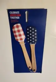 Celebrate Americana Together 8 inch Mini Silicone Spatula Set of 2 FreeShipping