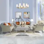 【KENS】沙發 沙發椅 美式輕奢實木沙發家具現代客廳真皮沙發新古典組合工廠