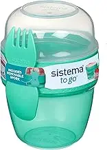 Sistema Snack Capsule To Go | with 2 Compartments & spork | 515 ml | Assorted Colours