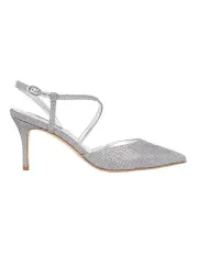 [Nine West] Miko Slingback Heel Pump in Silver