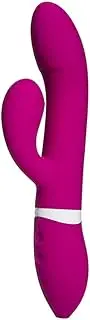Doc Johnson iVibe Select - iCome - Luxurious Premium Silicone Rabbit-Style Vibrator - Rolling Clit Stimulator Feels Like a Flicking Tounge - 7 Powerful Vibration Patterns - USB Rechargeable - Pink