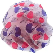 NULYLU Waterproof Shower Cap for Women Double Layer Stylish Hair Drying Hat Bathing Cap for Skincare Routine