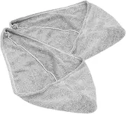 BUGUUYO 2pcs Quick Dry Coral Fleece Hair Turban Towel Water Absorbent Shower Cap for Hair Lightweight for Home Travel Bathing Face Washing