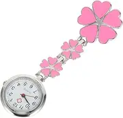 [LIFKOME] 1pc Nurse Table Hanging Fob Watch Mini Clips Nursing Hanging Lapel Watch Women Lapel Watch for Vintage Nurse Lapel Pin Watch Girlfriend Hanging Watch Gold Pink Zinc Alloy