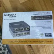 Netgear ProSAFE 5-Port Gigabit Desktop Ethernet Switch GS105 NEW SEALED