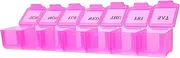 GARVALON Box Pill Box Portable Daily Pill Case Essential Daily Portable Organizer Medication Organizer Travel Medicine Organiser Travel Organiser Small Case Pp Pink