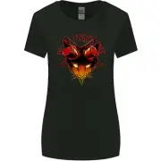 Devil Inside Me Satanic Cat Demon Evil Womens Wider Cut T-Shirt