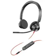 HP Poly Blackwire 3325 Stereo Microsoft Teams Certified Usb-C Headset +3.5Mm Plug +Usb-C/A Adapter Wired Head-Band Office/Call Center Usb Type-C Black