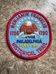 Benjamin Franklin First Day Historic Trail Patch Boy Scouts