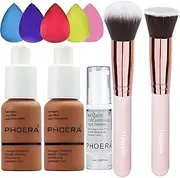 Phoera Foundation,Full Coverage Foundation, Hilareco Concealer Foundation Flawless 30ml Natural Matte Oil Control Concealer Facial Blemish for Women Girls (2 PCS 109-Mocha)