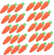 GARIOUANS 100pcs Carrot Shaped Mini Erasers for Kawaii Pencil Erasers Fun Bulk Student Supplies Lightweight and Practical for Daily Use Bright Stationery for School and Office
