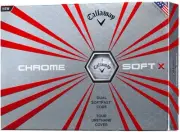 Callaway Golf Ball CHROME SOFT X 1 Dozen (12 pieces) 2017 Model White