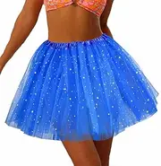 [Florry] Tutus for Women Elastic Dance Tutu Adult Tutu Skirts 4 Layers Tulle Skirt for Women and Girls Party Rave Running