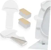 2 Pcs Toilet Seat Lifter Handle Adhesive Toilet Lid Riser with Handles Sturdy Material for Easy Opening Closing for Homes
