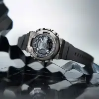 在飛比找momo購物網優惠-【CASIO 卡西歐】G-SHOCK 耀眼獨特 個性灰 金屬