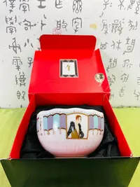 在飛比找Yahoo!奇摩拍賣優惠-全新全品帶盒 資生堂 1990花椿系列 葵口描金 碗