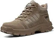 [AUXDIQ] Steel Toe Safety Shoes for Men Non Slip Breathable Industrial Composite Toe Shoes Work Boots