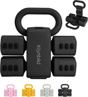 Adjustable Dumbbell Set of 2, 4 in 1 Free Weights Dumbbells Set for Women with F