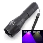 powerful UV Flashlight 365nm 395nm Fluorescent Marker Blacklight Led flash Torch