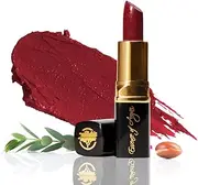 Essence of Argan Moisturizing Deep Red Lipstick - Enriched with 100% Pure Organic Argan Oil, Shea Butter - Voluptuous Sexy Lips - Sunscreen, Hydration & Nourishing - Long Lasting Lip Balm - Cabernet