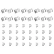 10 Sets Brass Zipper Slider Retainers, #5 Zippers Replacement, Silver Tone