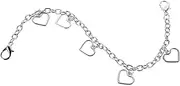 [Ipetboom] Heart Chain Choker Necklace For Women With Bold Paired With Versatile Metal Shoe Chain For Boots And Sneakers For Fashion