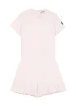 Moncler Kids Logo Stretch-cotton Playsuit - Pink - 18/24M (18 Months) 18/24M (18 months)