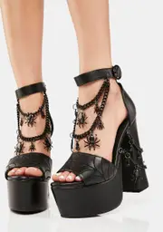 [Trickz N' Treatz] Creepy Crawler Platform Heels