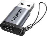 UGREEN 10Gbps USB C to USB A Adapter Type A Male to C Female Adaptor Fast Charge and Data Transfer Converter Compatible with iPhone 16 15 Pro Max MacBook iPad Air AirPods Galaxy S24 Pixel 9 Grey